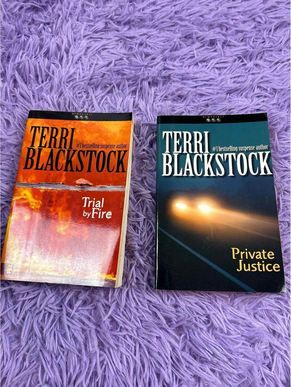 Terri Blackstock 2 Book Bundle Private Justice Trial by Fire Christian Suspense